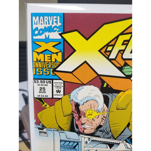 X-Force #25 (1993) Fatal Attractions Crossover pt 2 Cable Hologram Cover NM - Picture 2 of 7